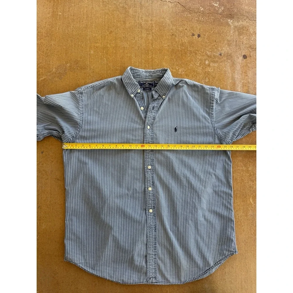VTG 90s Polo Sport Plaid Checkered Cotton Skater Surfer Button Down Shirt XL